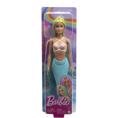 Barbie - Bambole sirena con capelli colorati, pinna e fascia per capelli