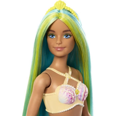 Barbie - Bambole sirena con capelli colorati, pinna e fascia per capelli