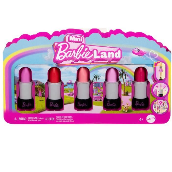 BARBIE Mini set di rossetti BarbieLand 6 con mini bambole - JBD26