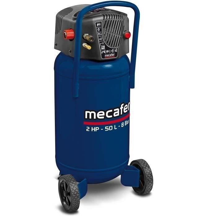 Compressore verticale - MECAFER - 425790 - 50 L - Coassiale blu - Senza olio