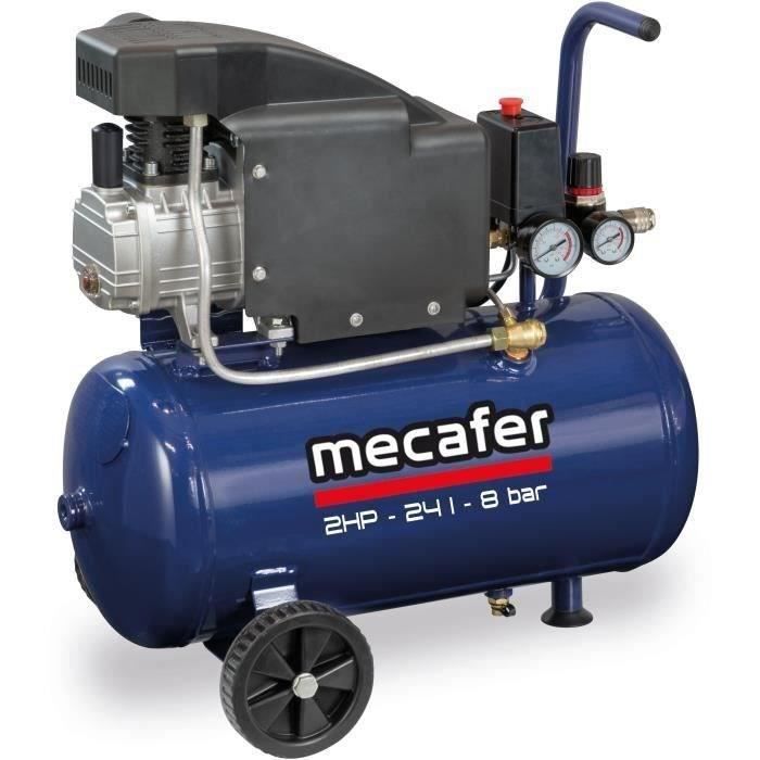 Compressore - MECAFER - 425793 - Blu - 24 L - 2HP - 8 bar