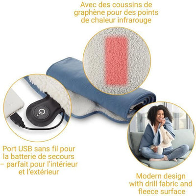 Coperta riscaldante wireless da esterno - MEDISANA - OL 850 - 10 W - Blu