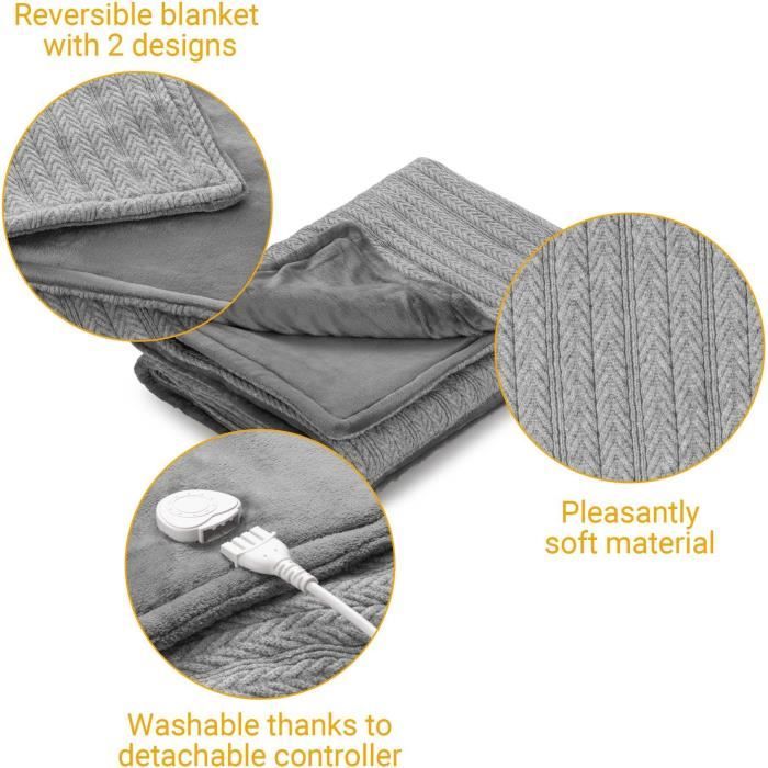 Coperta termica reversibile in rete - MEDISANA - HB 680 - Riscaldamento rapido 120 W - Spegnimento automatico