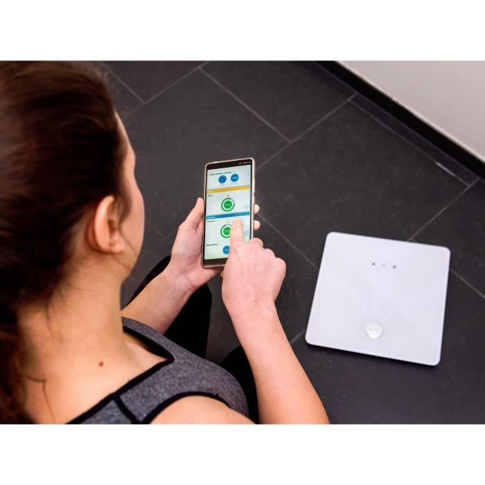 Bilancia da bagno - Medisana - BS 412-99658 - Elettronica connessa - Misuratore di impedenza - Massa muscolare e massa ossea - 180 kg max