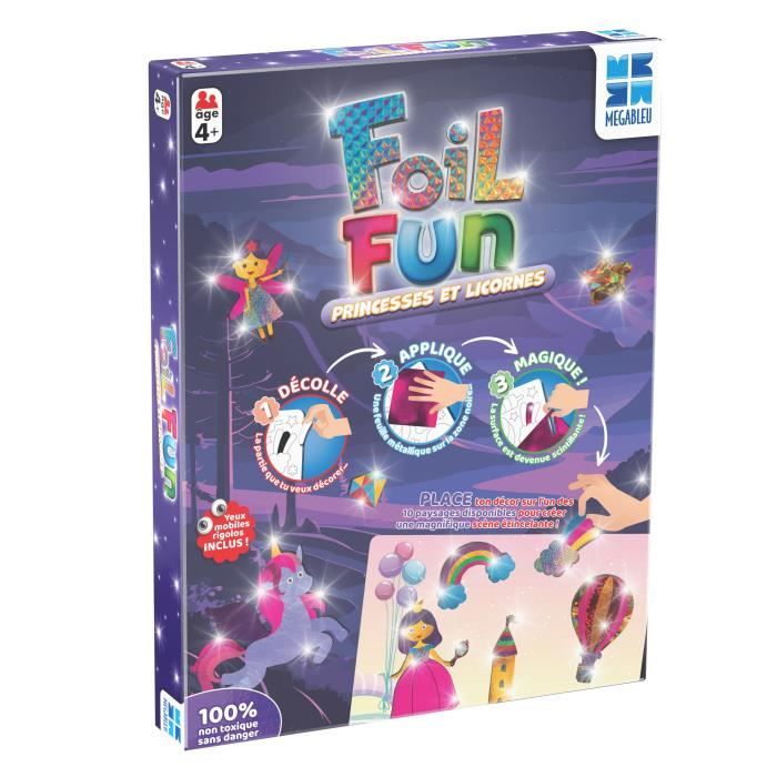 Attività creativa - MEGABLEU - Foil Fun - Principesse e Unicorni - Creare opere senza sporcarsi