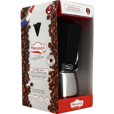 Caffettiera italiana - MENASTYL - 3935071 - Alluminio - 9 tazze - Tutti i piani cottura, inclusa l'induzione