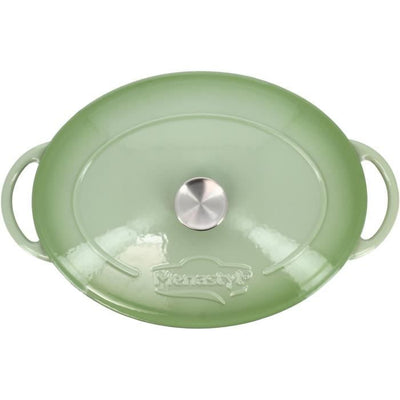 Casseruola - MENASTYL - 6020072 - Rotonda - Ghisa smaltata - Verde - 6,5 litri
