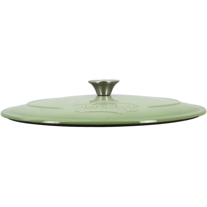 Casseruola - MENASTYL - 6020072 - Rotonda - Ghisa smaltata - Verde - 6,5 litri