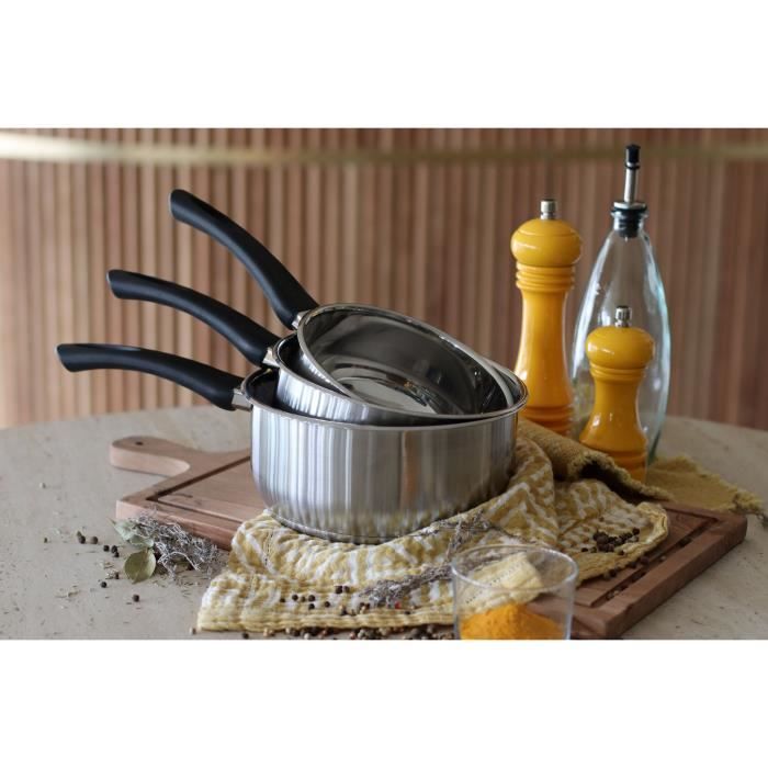 Casseruola - MENASTYL - 6020241 - Acciaio inox - 16 cm - Adatta a tutti i piani cottura, compresa l&