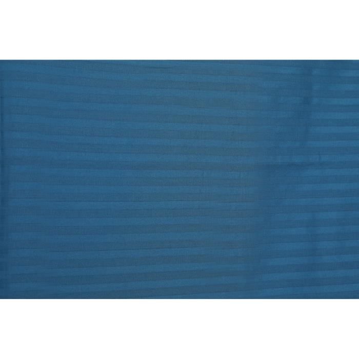 Completo letto - 1 copripiumino 220 x 240 cm + 2 federe 60 x 60 cm - 100% raso di cotone - Blu