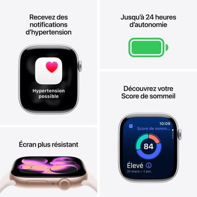 Apple Watch Series 11 GPS - 42 mm - Cassa in alluminio argento - Cinturino Sport viola nebbia - S/M