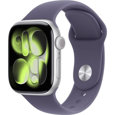 Apple Watch Series 11 GPS - 42 mm - Cassa in alluminio argento - Cinturino Sport viola nebbia - S/M