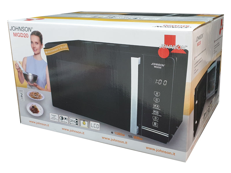 Forno a Microonde Combinato Digitale 1080W Grill 800W 20L 2 Funzioni Scongelamento