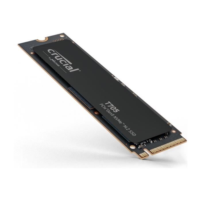 SSD da gioco interno - CRUCIAL - SSD T705 1TB PCIe Gen5 NVMe M.2 (2024) - Compatibilità con le versioni precedenti PCIe 3.0 e 4.0 - CT1000T705SSD3
