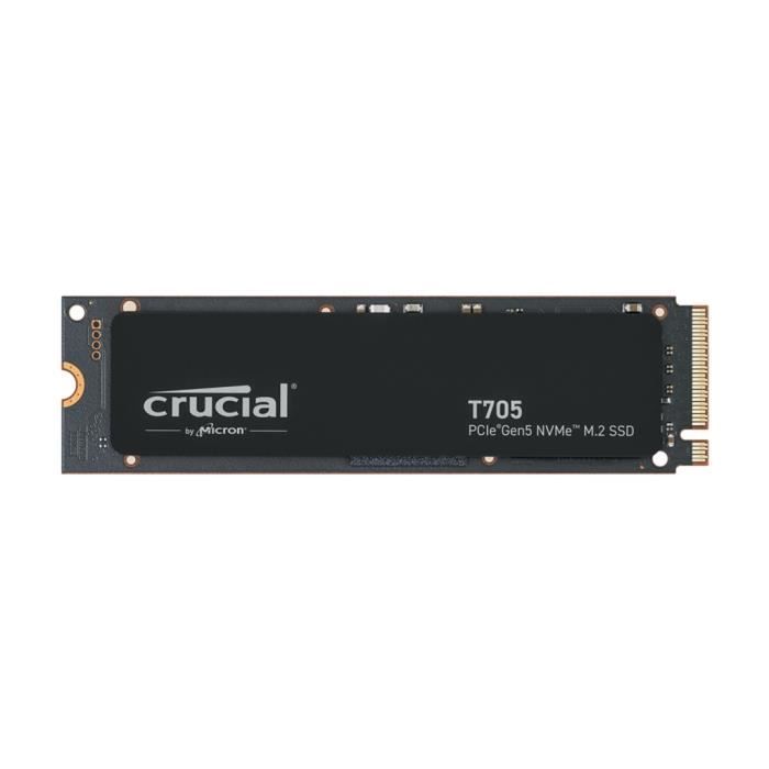 SSD da gioco interno - CRUCIAL - SSD T705 1TB PCIe Gen5 NVMe M.2 (2024) - Compatibilità con le versioni precedenti PCIe 3.0 e 4.0 - CT1000T705SSD3