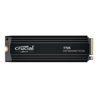 SSD da gioco interno con dissipatore di calore Premium - CRUCIAL - SSD T705 da 2 TB PCIe Gen5 NVMe M.2 (2024) - CT2000T705SSD5