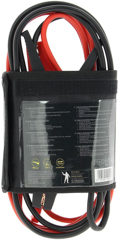 Cavi avviamento - MICHELIN - 9512 - 16mm - 3M - Avviamento motori a benzina con cilindrata massima di 2,5 L