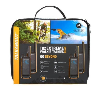 Motorola Talkabout T82 Extreme Quad Pack Radio portatile 2 bande PMR 446 MHz 16 canali Nero, Giallo (confezione da 4)