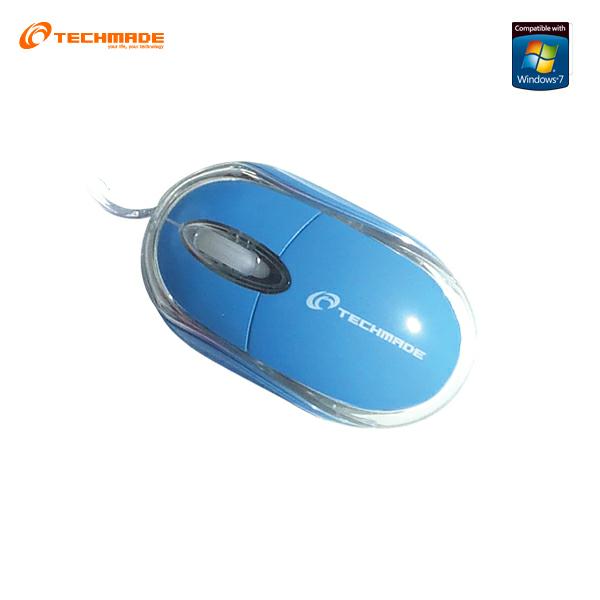 MOUSE USB TECHMADE BLU