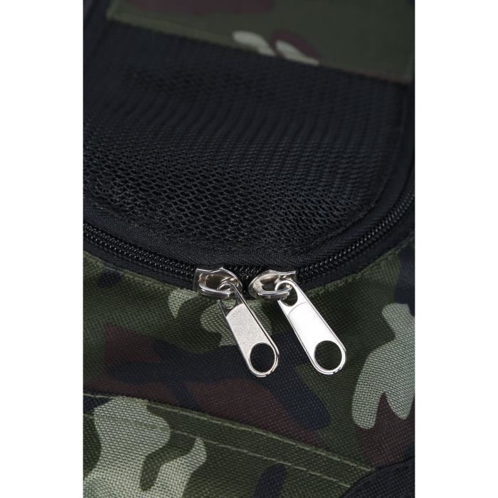 Borsa da trasporto - M PETS - REMIX 2 in 1 Camouflage & Orange - 41 x 28 x 28 cm - Pieghevole - Leggera - Cintura a pettorina