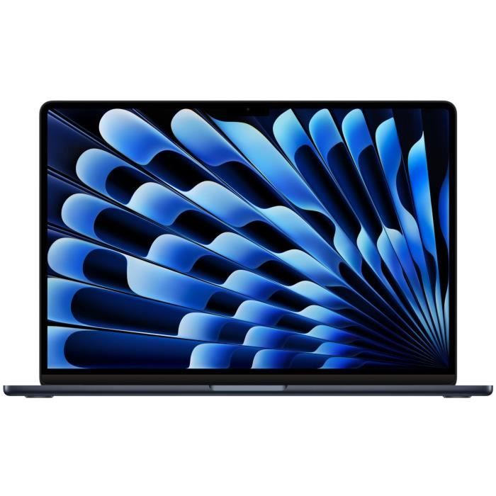 Apple - 15 MacBook Air M3 (2024) - 8 GB di RAM - 512 GB di spazio di archiviazione - Mezzanotte - AZERTY