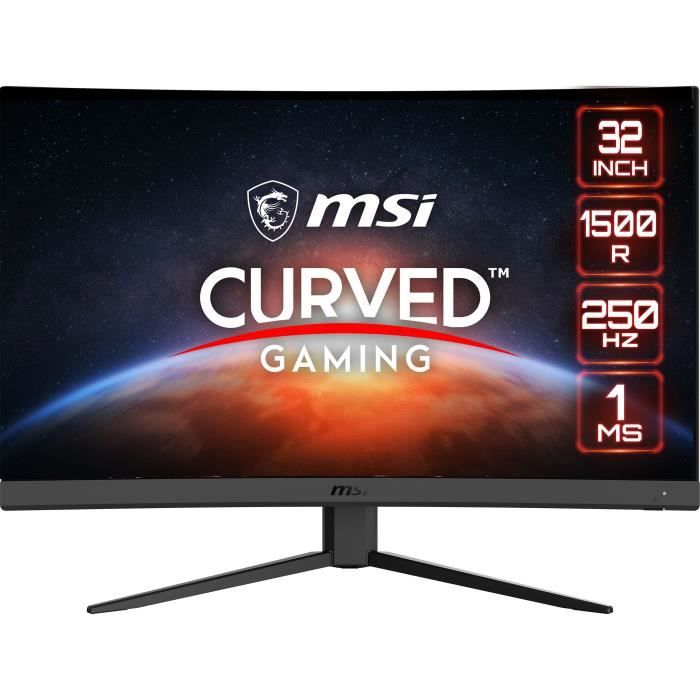 Schermo da gioco per PC - MSI - Optix G32C4X - 31,5 VA FHD 1 ms - 250 Hz - 2 x HDMI(2.0) - 1 x DP (1.2a) - 1 x jack CC