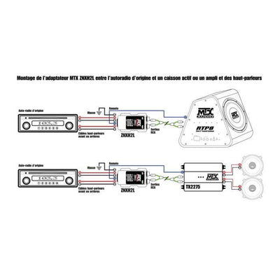 Adattatore - MTX AUDIO - Cavi da altoparlante a RCA 8V - Uscita "Remote"