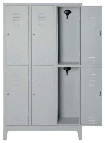 Armadio metallico multispogliatoio sovrapposto a 6 posti cm. 101x33x180h