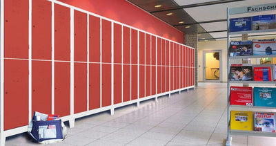 Armadio metallico multispogliatoio sovrapposto a norma ASL a 6 posti cm. 101x33x180h