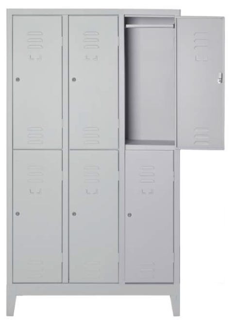 Armadio metallico sovrapposto multispogliatoio a 6 posti cm. 101x50x180h