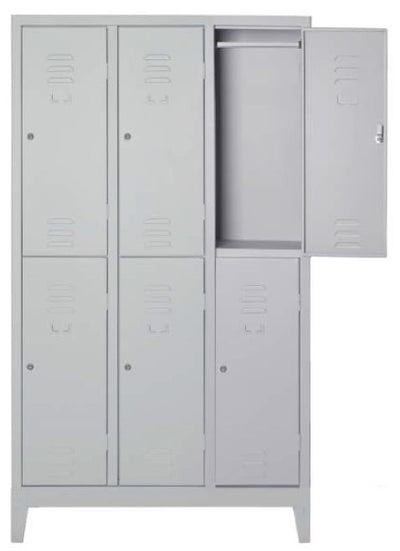Armadio metallico sovrapposto multispogliatoio a 6 posti cm. 101x50x180h