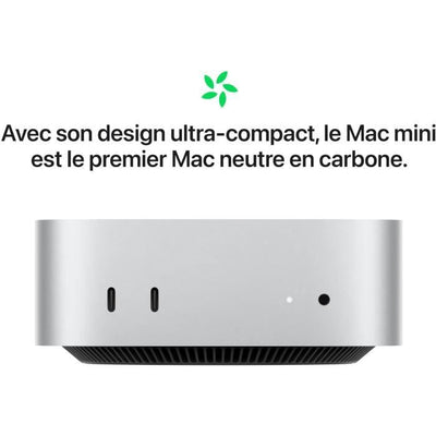 Apple - Mac mini (2024) Chip Apple M4 - 16 GB di RAM - 512 GB di spazio di archiviazione SSD - CPU a 10 core GPU a 10 core - Argento