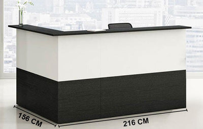 Composizione reception in melaminico da ufficio cm. 216x156x117h