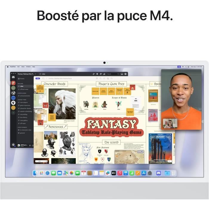 Apple iMac 24 schermo retina 4.5K 256GB SSD 16GB RAM Chip M4 CPU 8-core GPU 8-core Argento (2024)