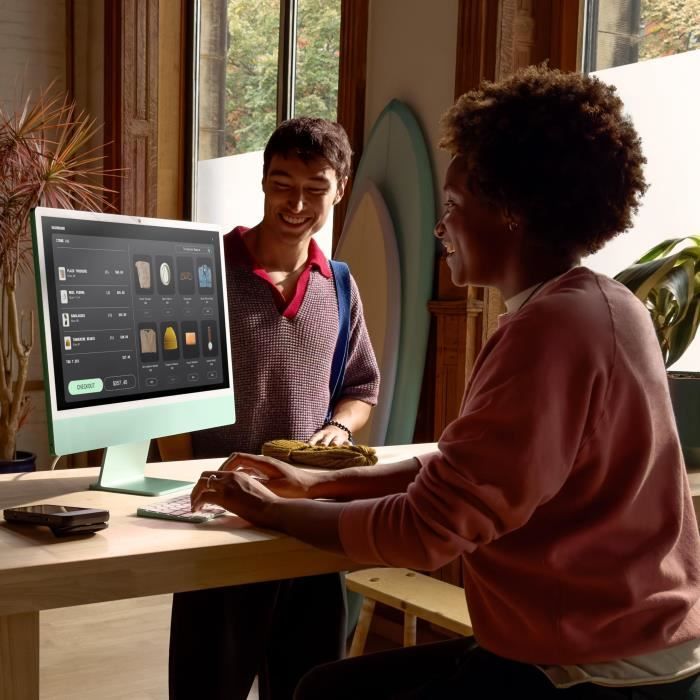 Apple iMac 24 schermo retina 4.5K SSD da 512 GB 16 GB RAM Chip M4 CPU a 10 core GPU a 10 core Verde (2024)