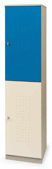 Armadio casellario in metallo verniciato a 2 vani cm. 40x47x176h