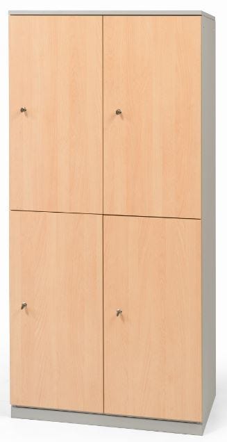 Armadio casellario con ante in melaminico a 4 vani cm. 80x47x176h