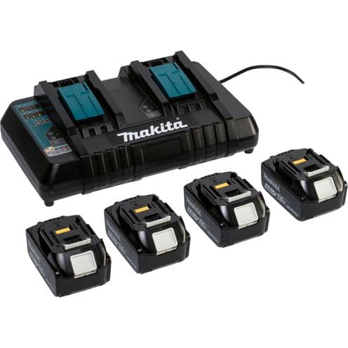 Makita Energy Set 198091-4 4x BL1860B + DC18RD