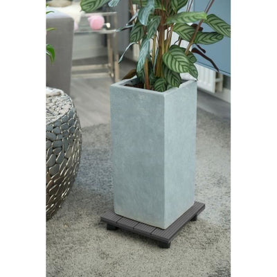 Tavolo Roller NATURE per piante - Legno composito - H7 x 30 x 30 cm