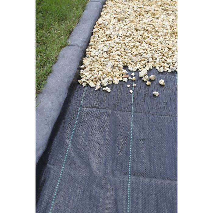 Tela per pacciamatura paesaggistica NATURE - Tessuto in polipropilene - 100 g / m - 1 x 50 m - Nero