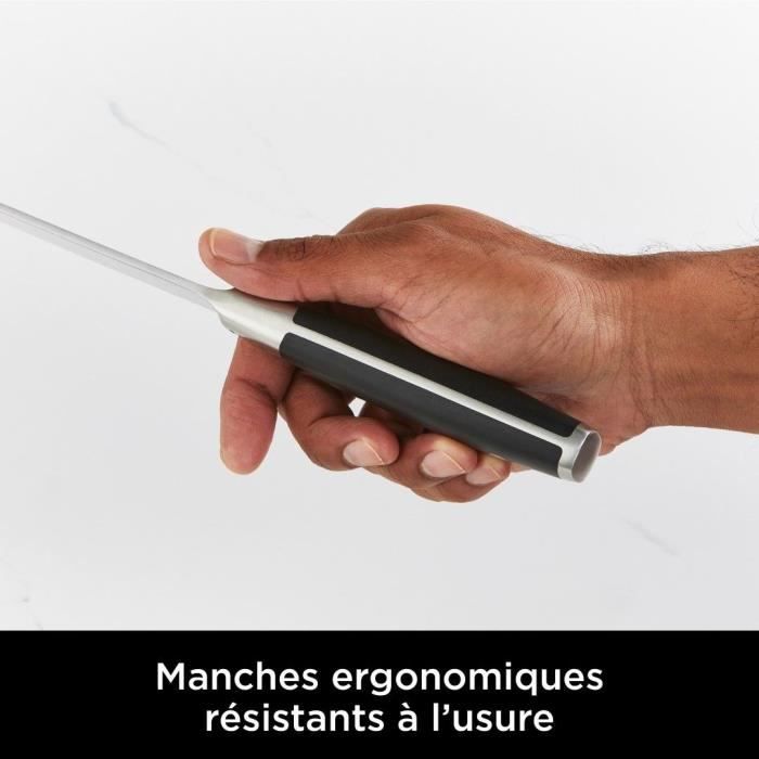 Ceppo coltelli - NINJA FOODI - StaySharp K32006EU - Con affilatoio - Set coltelli - 6 pezzi affilati - Nero