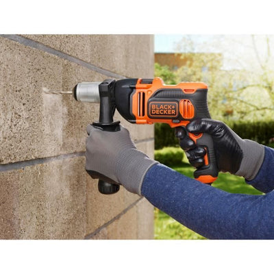 BLACK + DECKER BEH850-QS Trapano a percussione a filo - 850W - 54.400 cps/min - Guida di profondità - Impugnatura laterale
