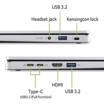 ACER Aspire AG14-71P-73BF Laptop PC - Windows 11 - 14'' WUXGA IPS - Intel Core i7-13620H - 16 GB di RAM - 1 TB SSD - Grafica UHD - AZERTY