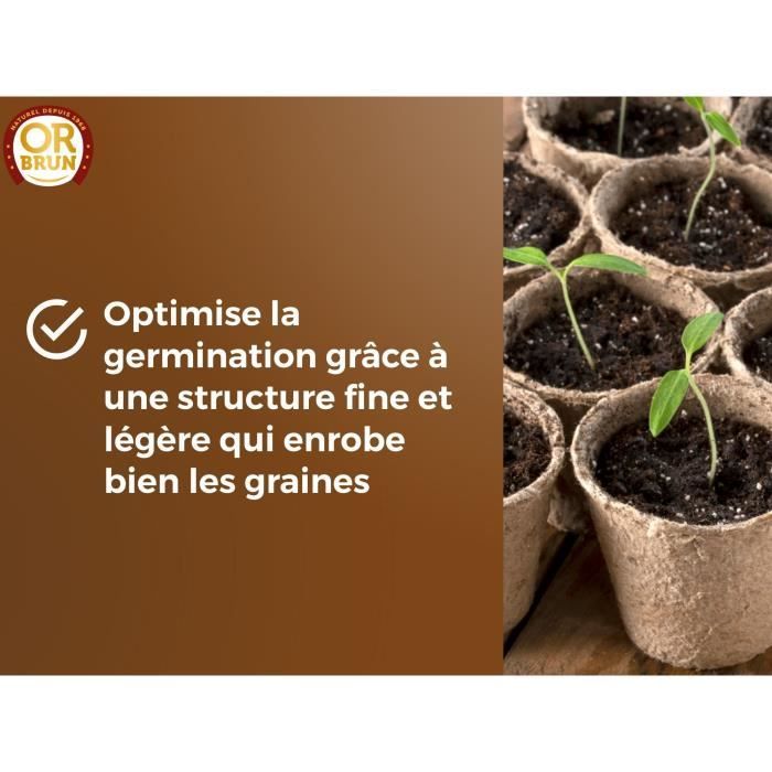 Terriccio per semi - BROWN GOLD - OBRTSEM6U - 6L - Migliora il drenaggio - Ottima ritenzione idrica