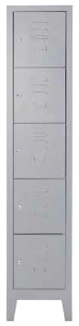 Armadio casellario in metallo verniciato a 5 vani cm. 35x38/50x180h