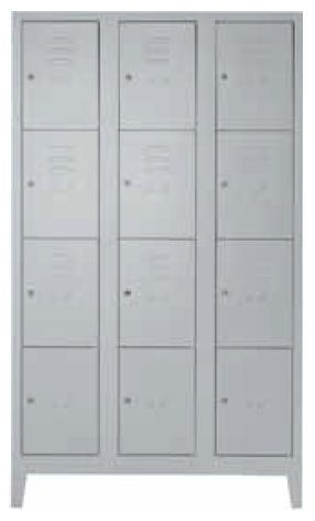 Armadio casellario in metallo verniciato a 12 vani per ufficio cm. 98x38/50x180h