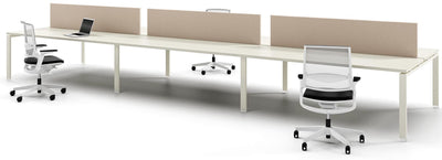 Composizione tripla per ufficio con screen dritti cm. 360/480/540x163x73,4h