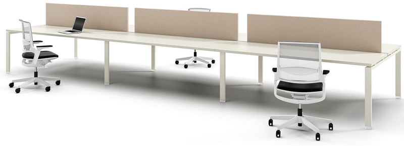 Composizione tripla per ufficio con screen dritti cm. 360/480/540x163x73,4h
