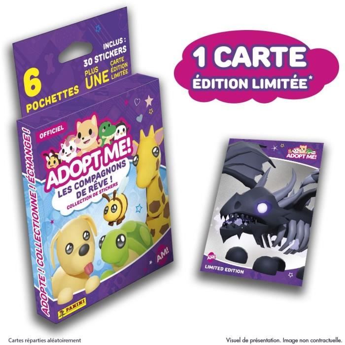 Adesivi - PANINI - Adottami! Roblox - blister da 6 tasche - 1 carta in edizione limitata - 35 adesivi