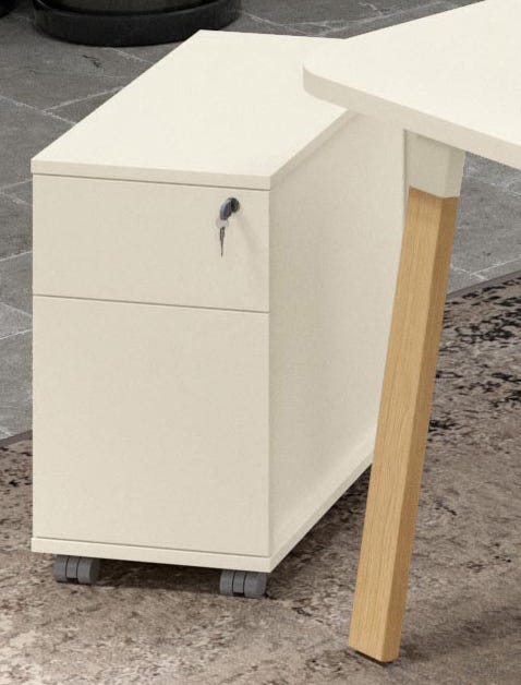 Cassettiera con 1 cassetto ed 1 classificatore su ruote cm. 33/45x58x55h